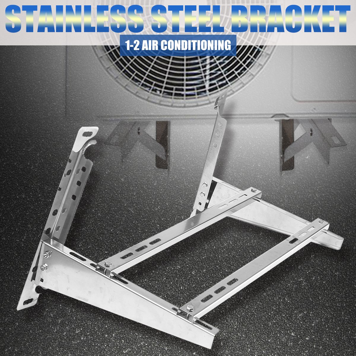 74x46x47cm-Air-Conditioner-Stainless-Steel-Support-Stand-Adjustable-Holder-Rack-Handheld-Stabilizer--1562799