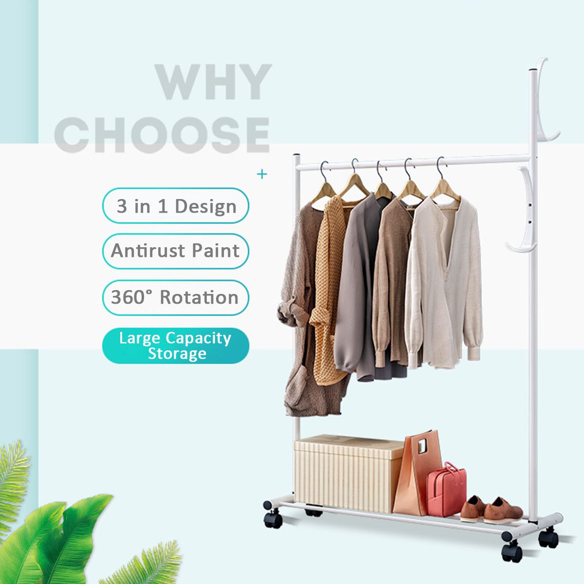 8045130cm-Clothes-Hanger-Hanging-Display-Garment-Rack-Coat-Rail-Stand-1666335