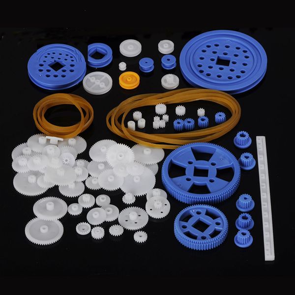 80pcs-Plastic-Gear-Motor-Gear-DIY-Gear-Box-Robot-Model-Single-Double-Layer-Crown-Gear-Spindle-Set-1009557