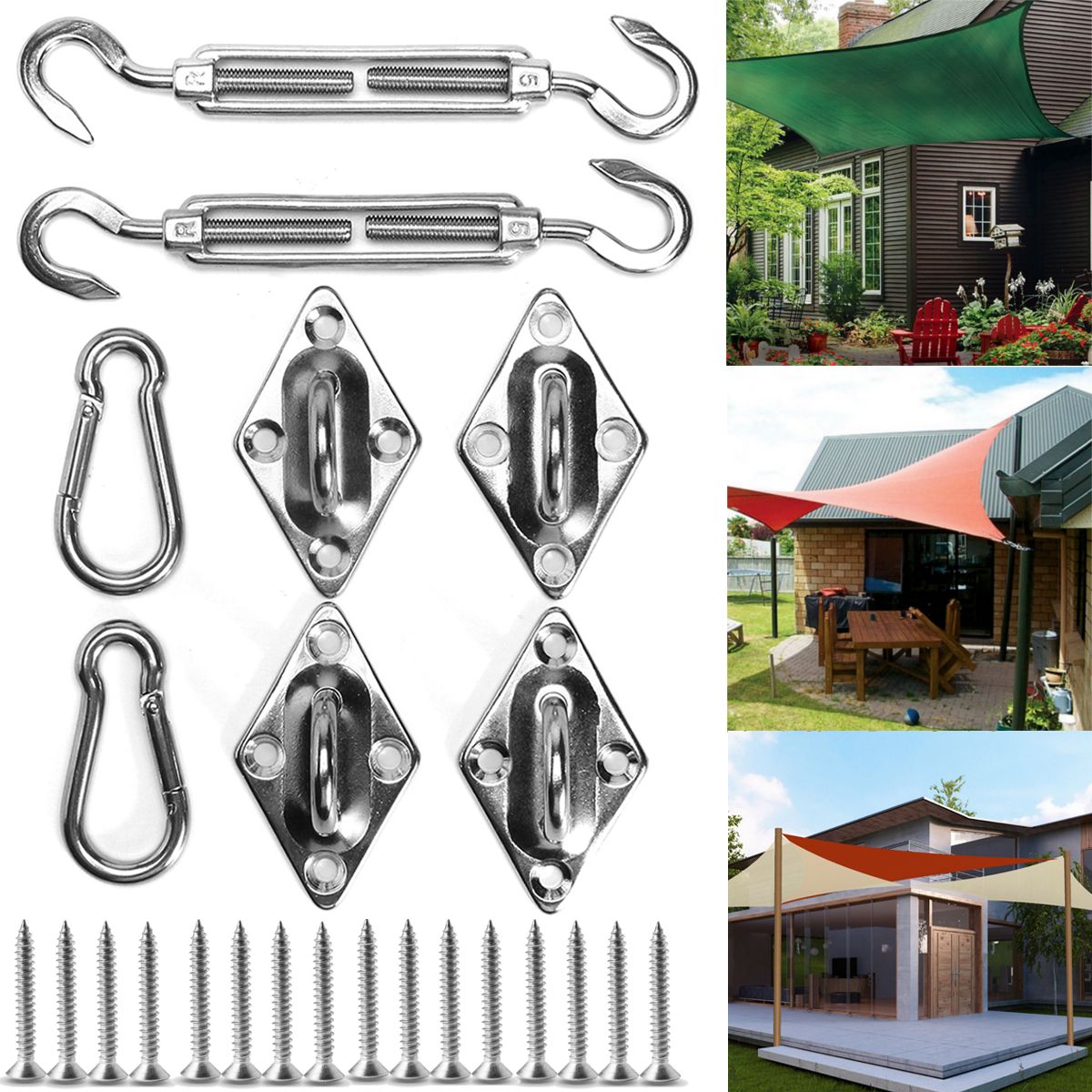 8Pcs-Stainless-Steel-Outdoor-Sun-Sail-Shade-Canopy-DIY-Fixing-Fittings-Hardware-Accessory-Tools-Kit-1318407