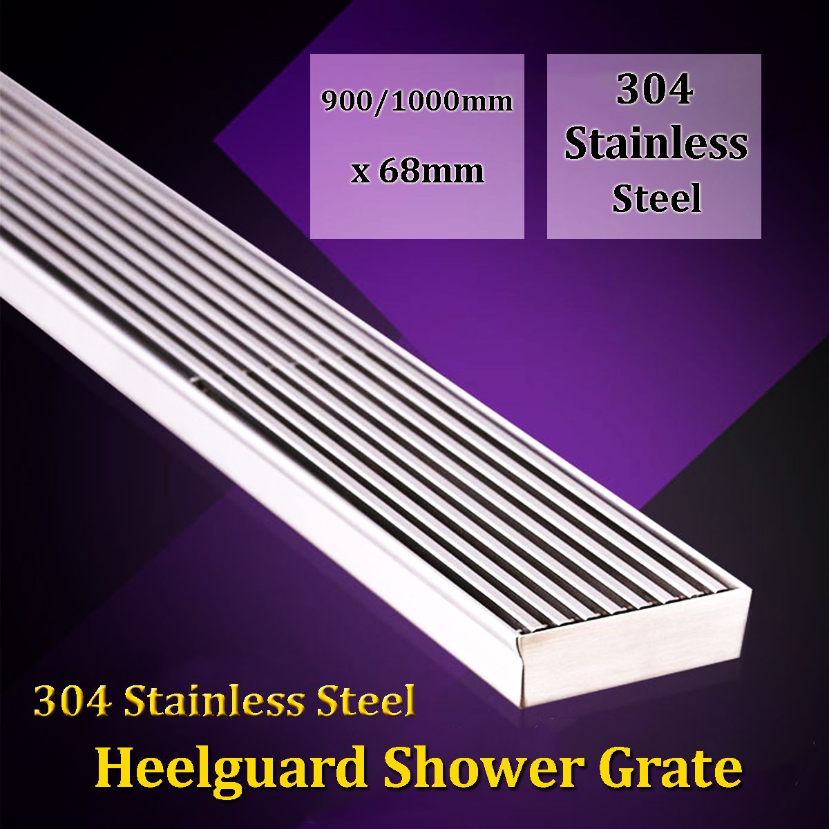 900mm-1000mm-Stainless-Steel-Bathroom-Kitchen-Shower-Tub-Brushed-Grate-Drain-Floor-Waste-Linear-1247223
