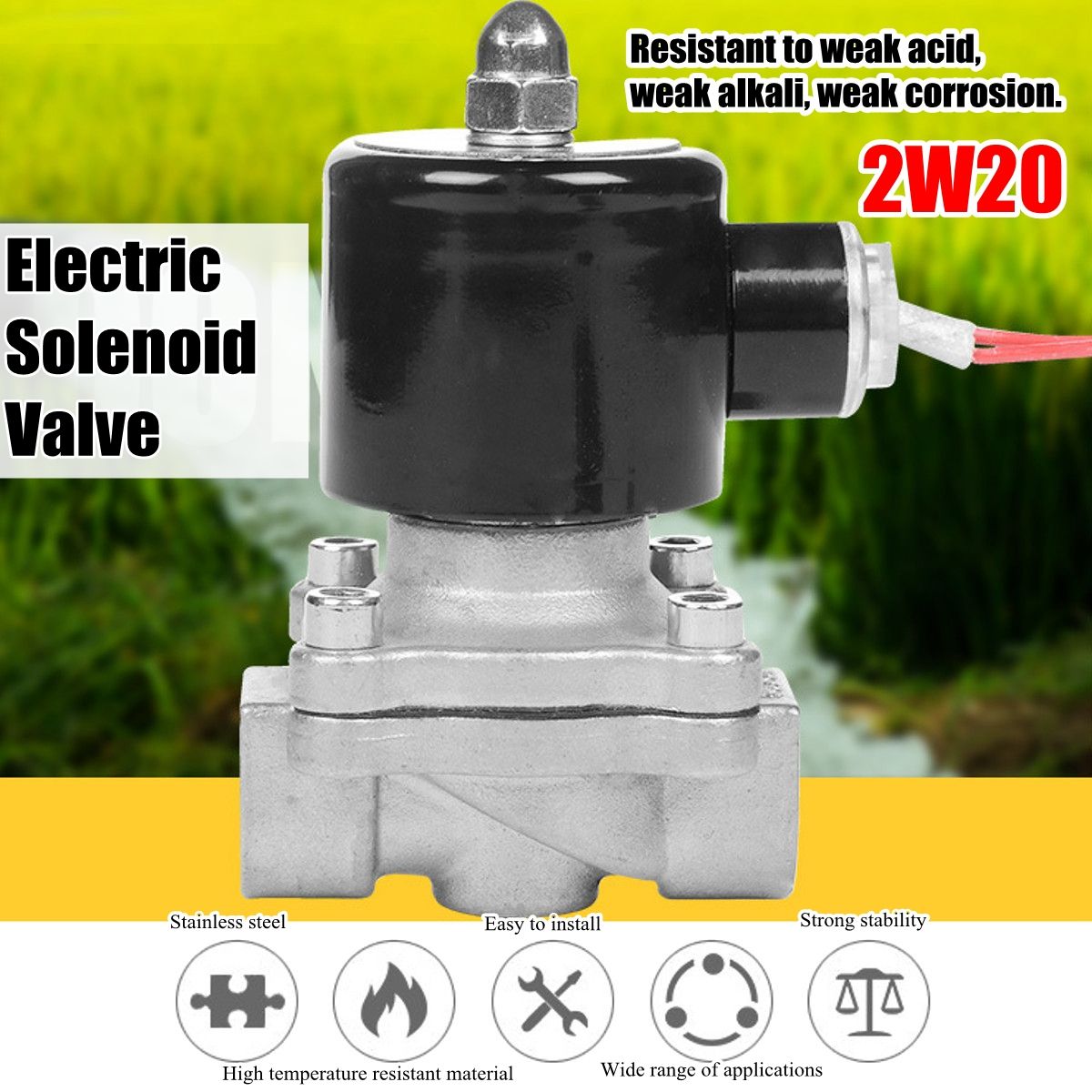 AC-220V-Electric-Solenoid-Valve-2W20-Stainless-Steel-For-Water-Gas-Air-Oil-1346635