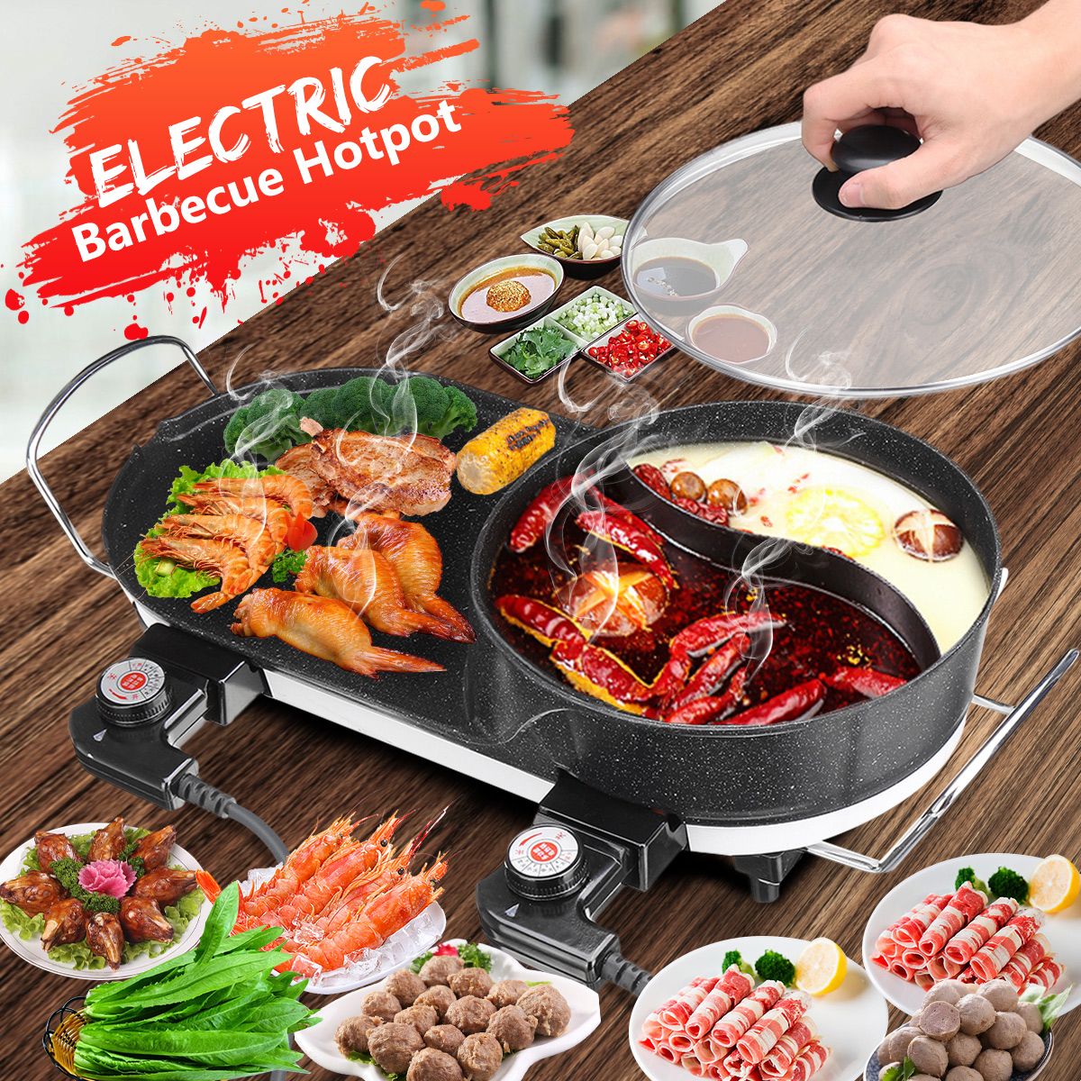 AU-Electric-Teppanyaki-Barbecue-BBQ-Grill-Hotpot-Table-Smokeless-Plate-1660332