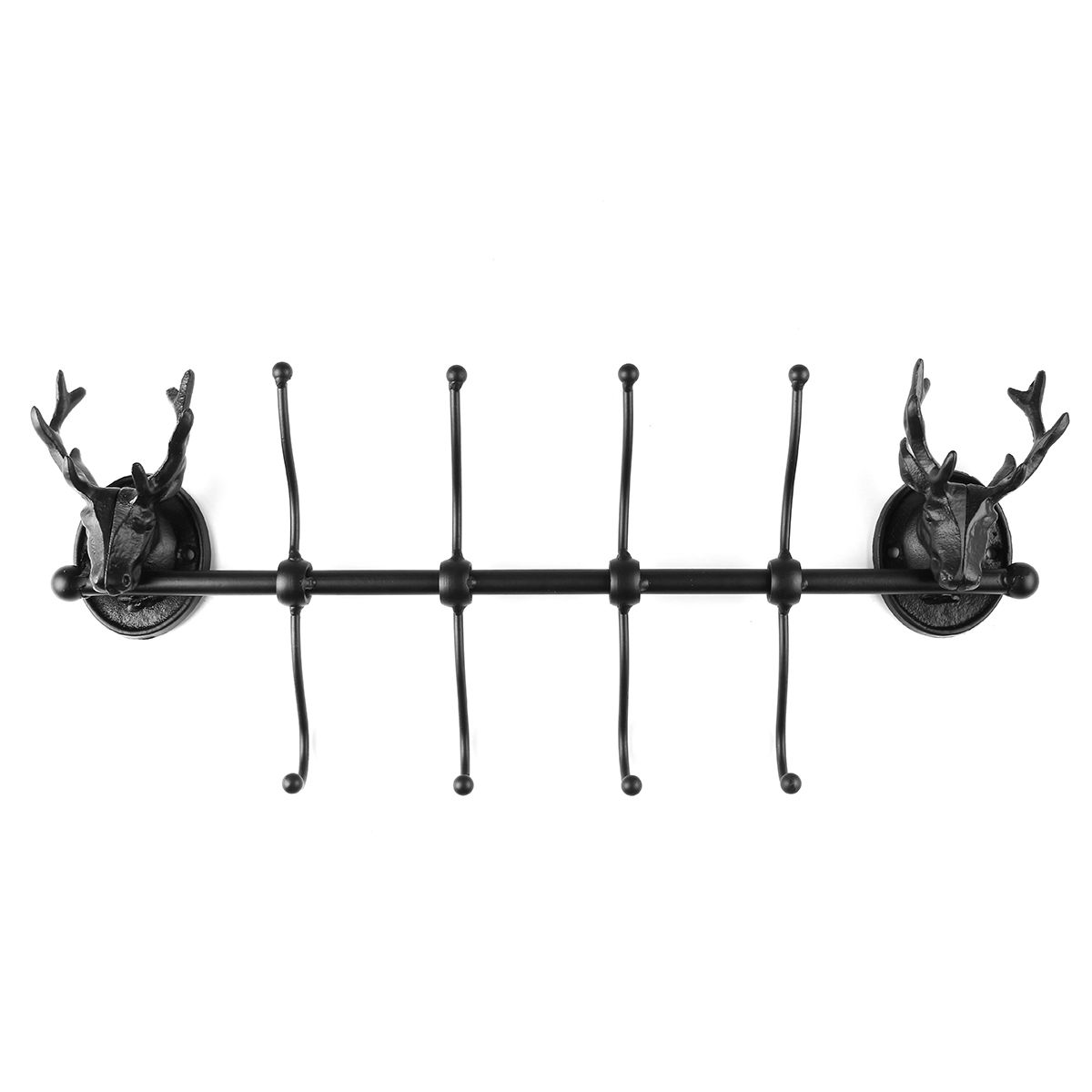 Antique-Animal-Head-Deer-Stag-Hook-Wall-Mount-Hanger-Cast-Iron-Rack-Holder-Home-Decor-1267412