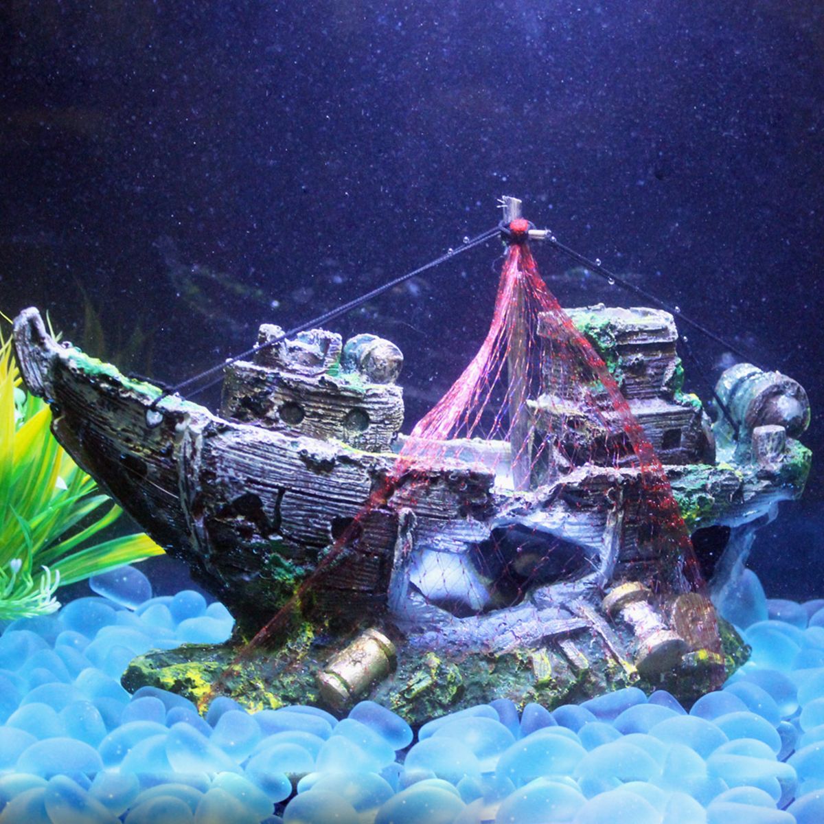 Aquarium-Ornament-Wreck-Sailing-Boats-Sunk-Ship-Destroyer-Fish-Tank-Cave-Decor-Model-1575334