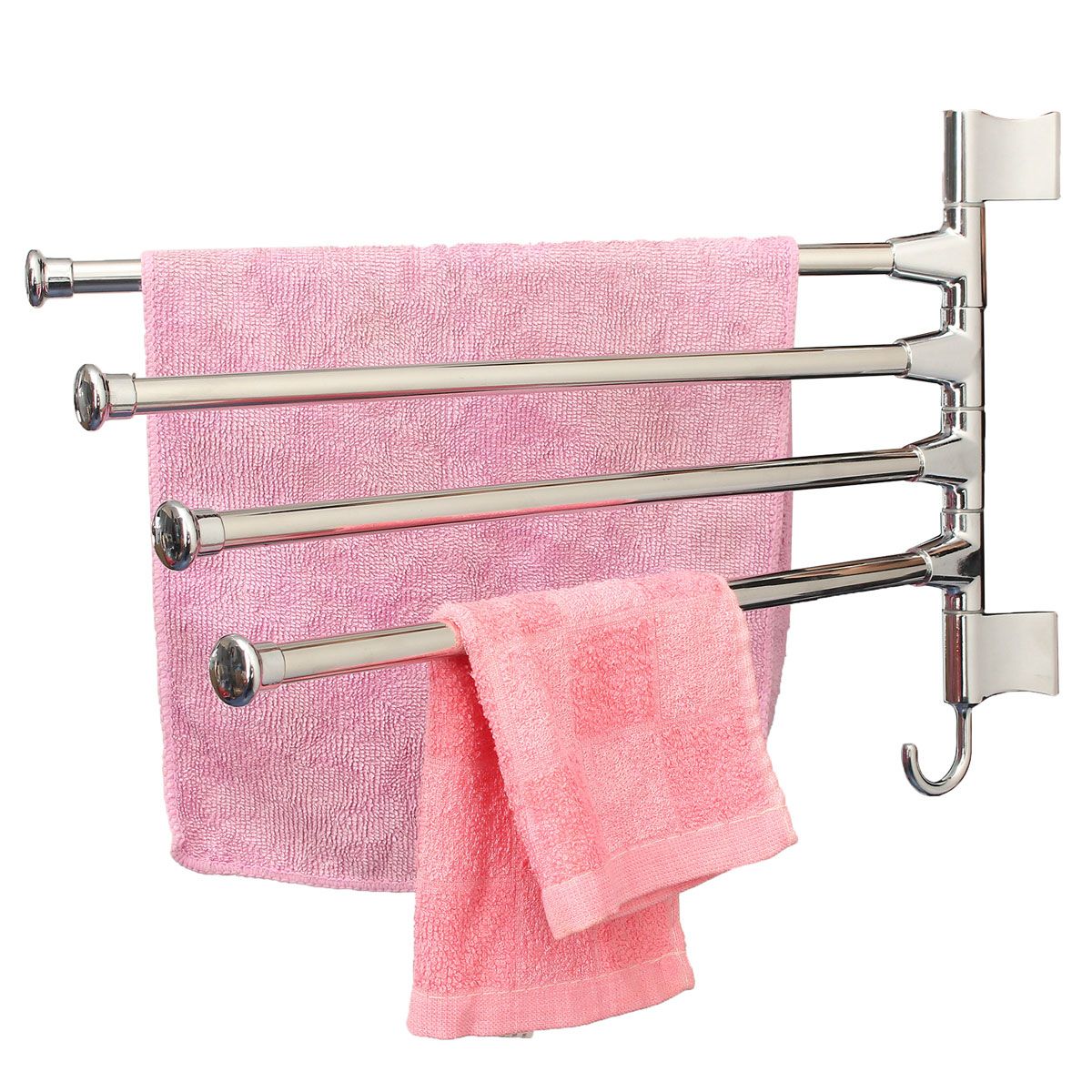 Bathroom-Kitchen-Wall-Mounted-Rotating-Towel-Rack-Storage-Hold-1045185