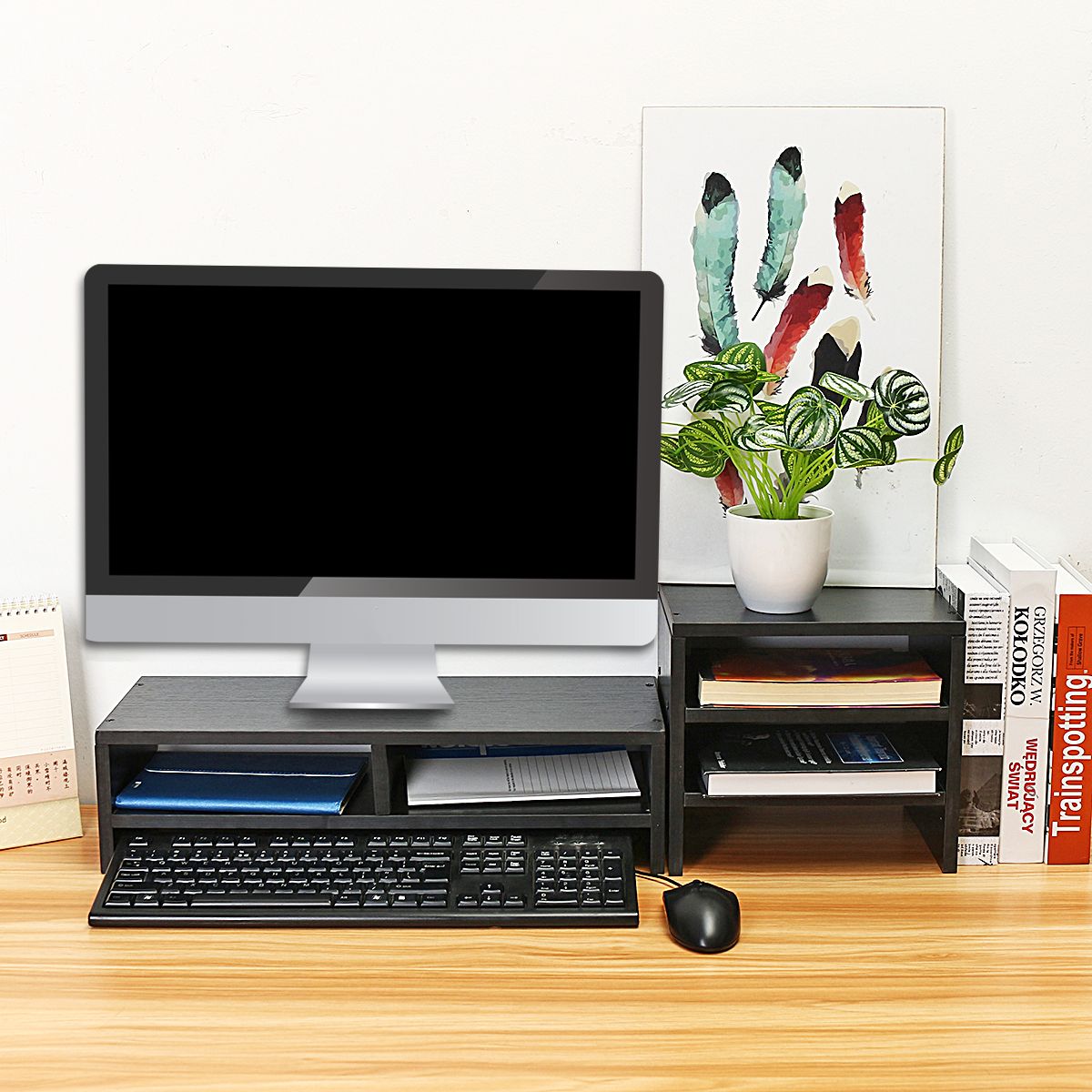 Black-Computer-Monitor-Laptop-Riser-Desk-Table-Stand-Shelf-Desktop-Monitor-1613129