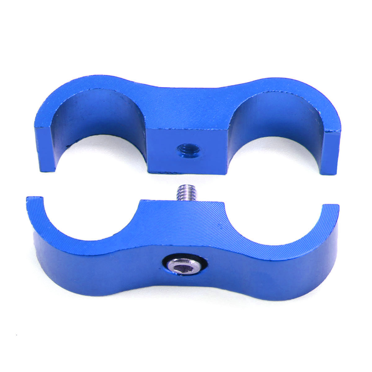 CNC-AN-6-AN6-134MM-Blue-Braided-Hose-Separator-Clamp-Fitting-Adapter-Bracket-1279582