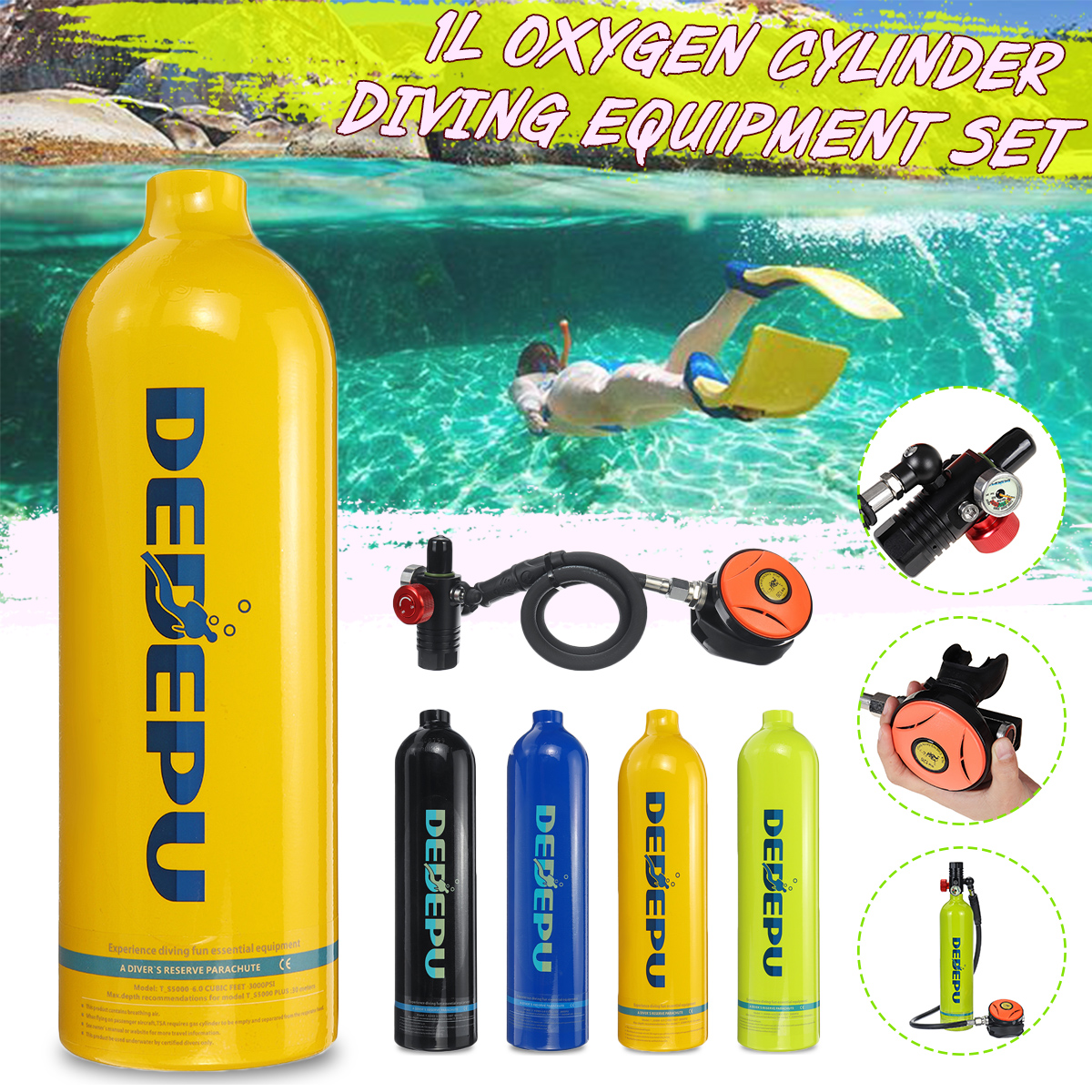 DEDEPU-1L-Oxygen-Cylinder-Air-Tank-Scuba-Diving-Valve-Equipment-Breathing-Kit-1692250