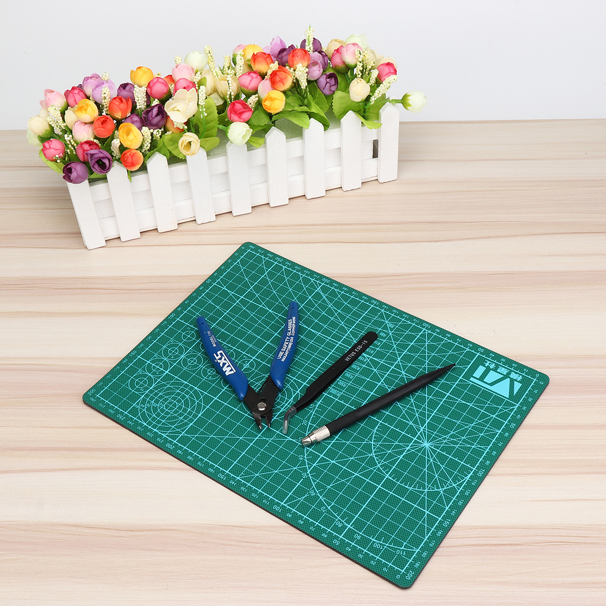 DIY-Craft-Basic-Tools-Set-Model-Building-Kit-Cutting-Plier-Polisher-Mat-Blade-1348514
