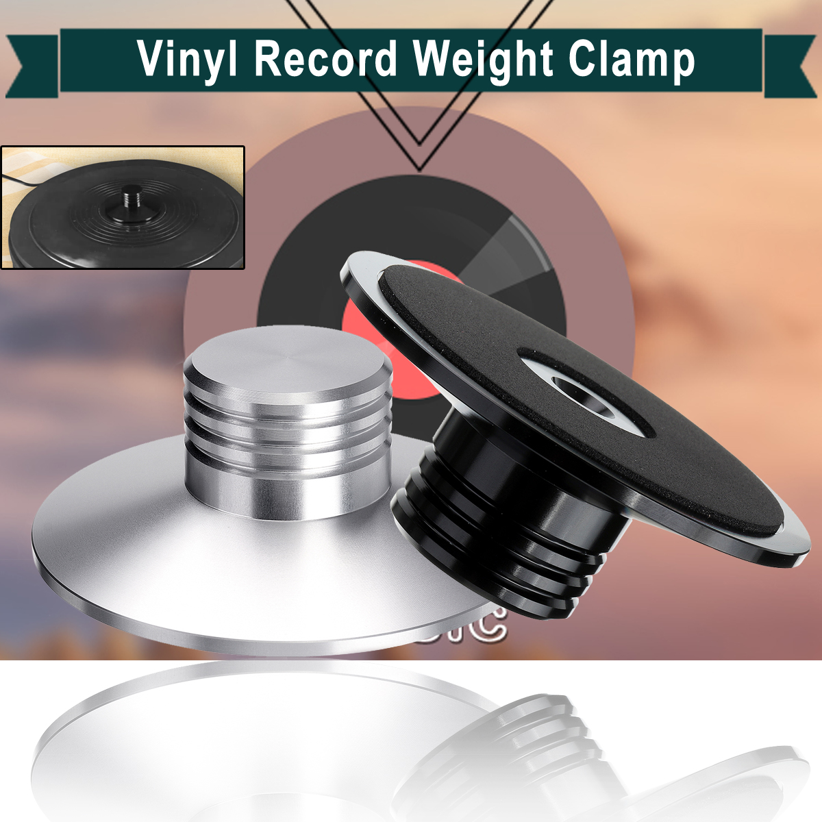 Disc-Stabilizer-Turntable-Part-LP-Vinyl-Record-Weight-Clamp-for-Vibration-1329213