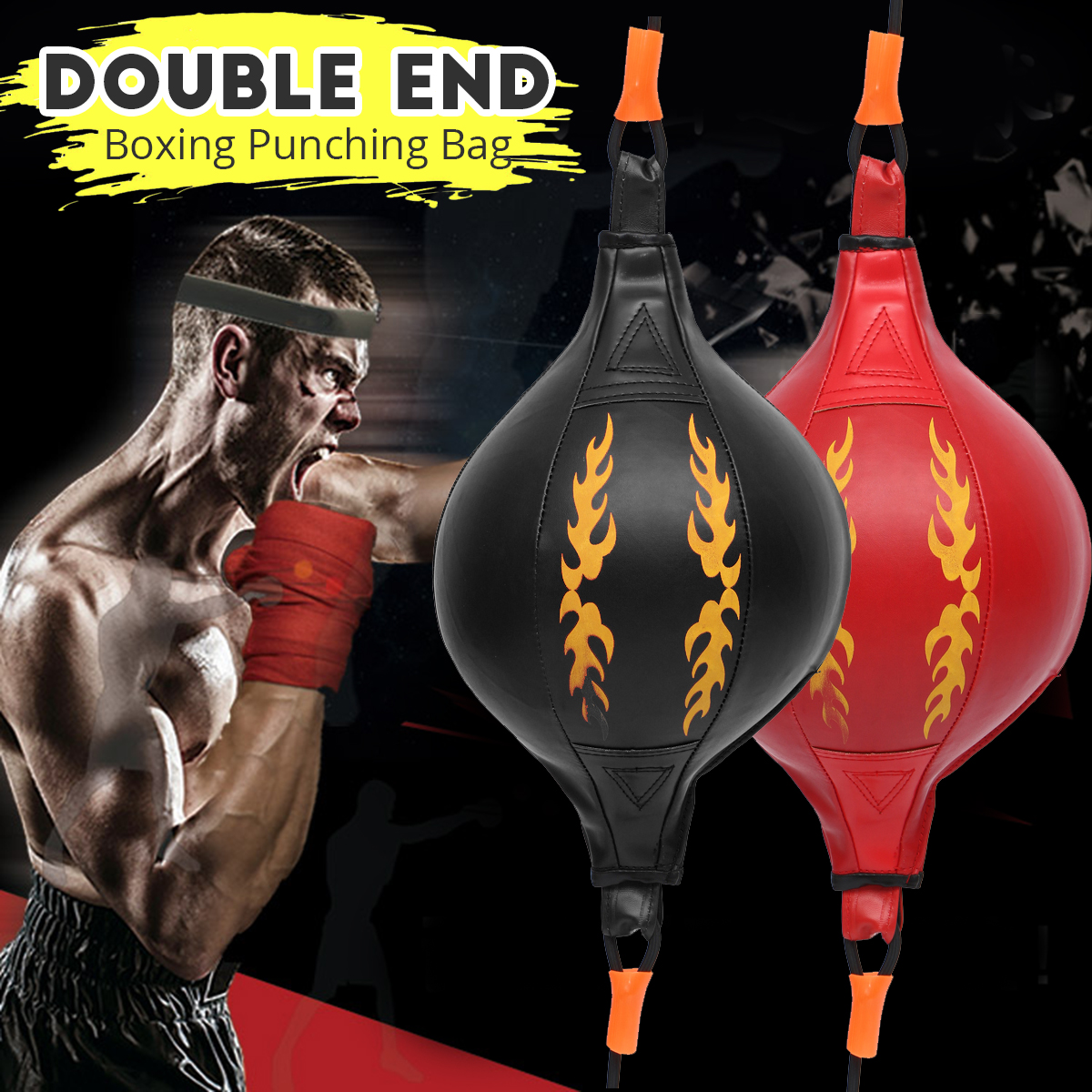 Double-End-Speed-Ball-Boxing-Punching-Bag-Speedball-Swivel-Gym-Fitness-Training-1496393