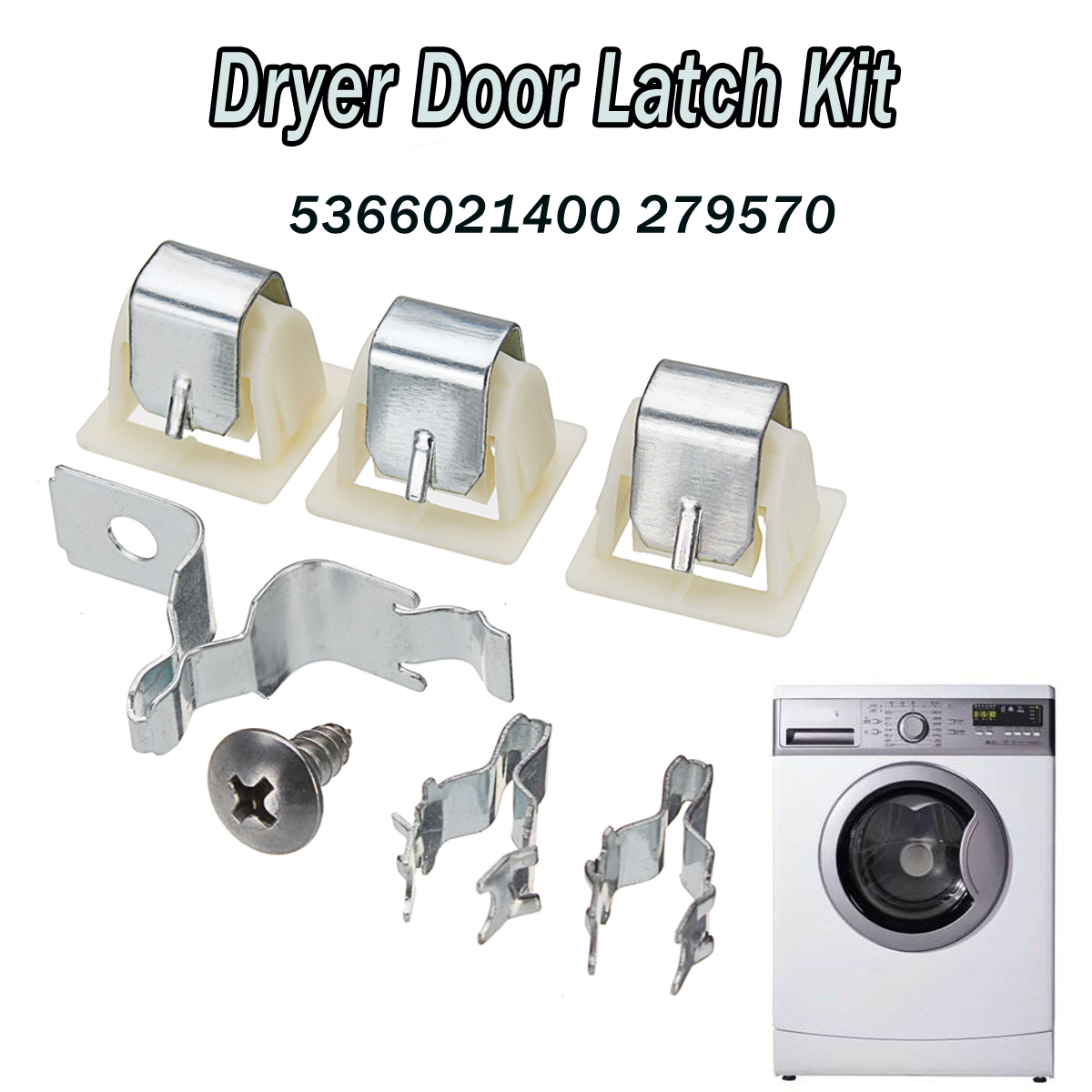 Dryer-Door-Latch-Kit-Part-For-Electrolux-Frigidaire-Kenmore-5366021400-279570-1332226