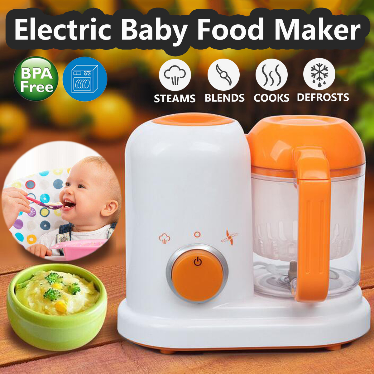 Electric-Baby-Food-Maker-Processor-Toddler-Blender-Safe-Healthy-Steamer-Processor-BPA-Free-1361401