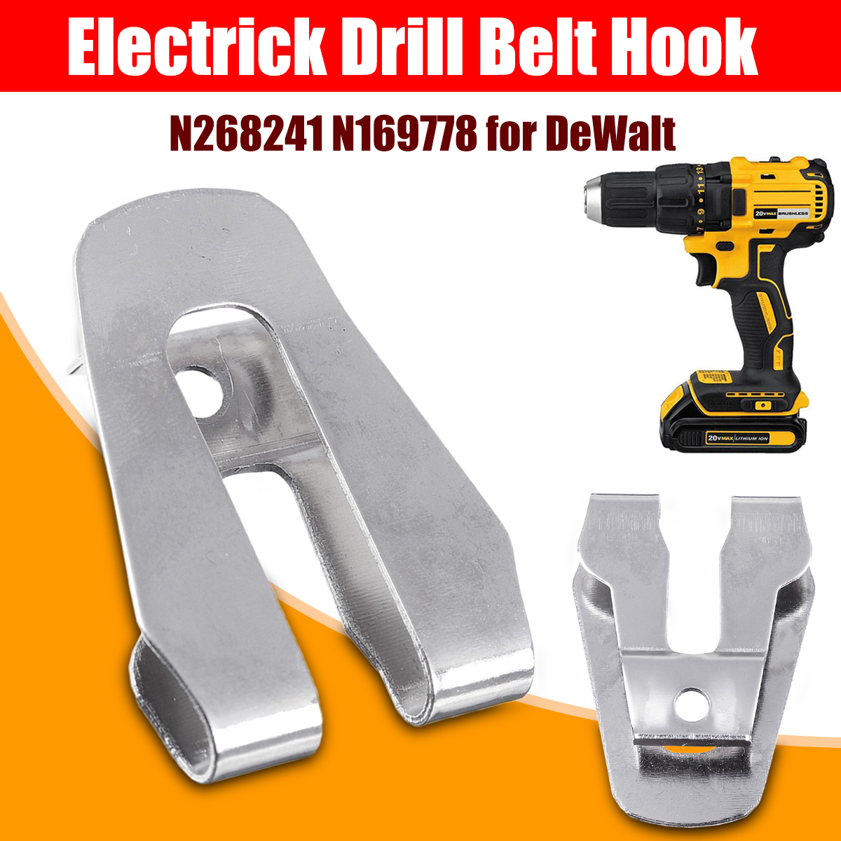 Electric-Cordless-Drill-Belt-HookClip-for-DeWalt-N268241-N169778-N086039-DCD980-1725333