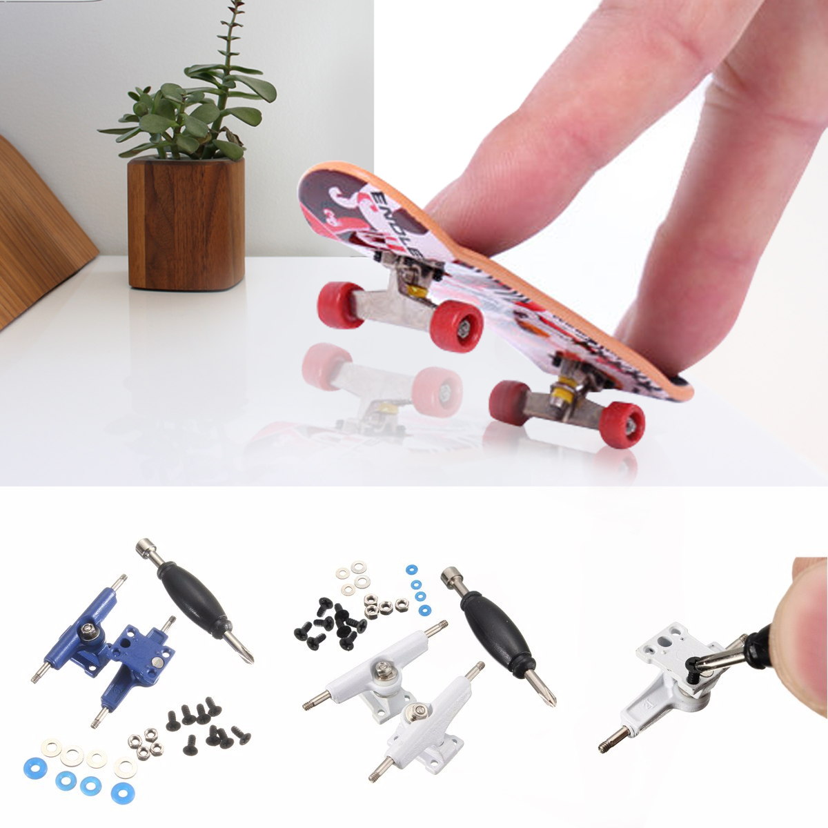 Fingerboard-Truck-Skateboard-Trucks-DIY-32MM-Tool-Kit-Screws-Wheel-Nuts-Gift-1619483