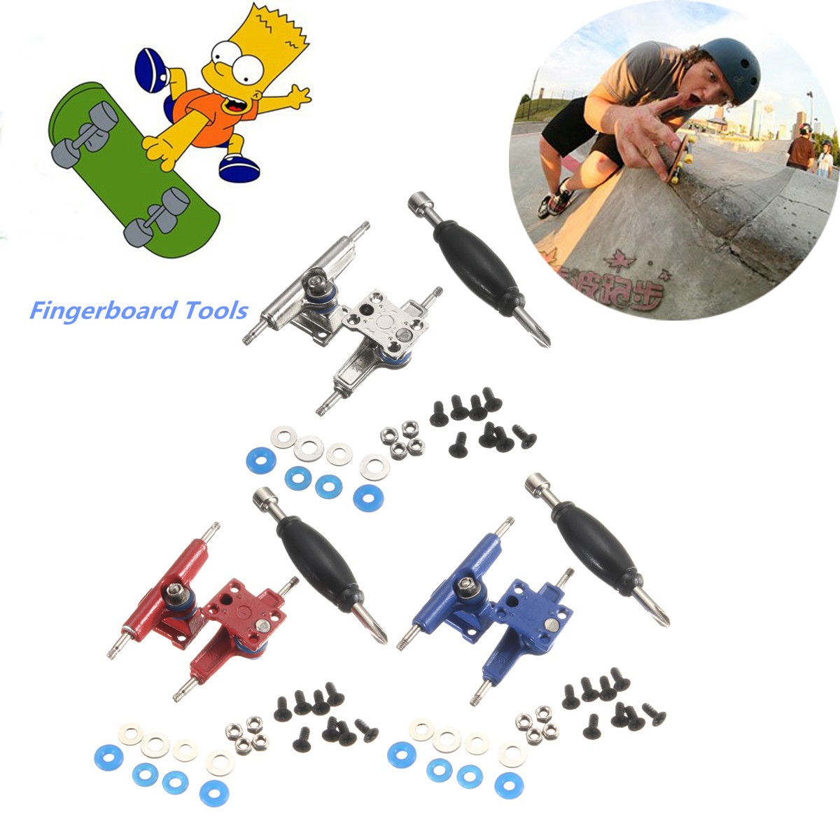 Fingerboard-Truck-Skateboard-Trucks-DIY-32MM-Tool-Kit-Screws-Wheel-Nuts-Gift-1619483