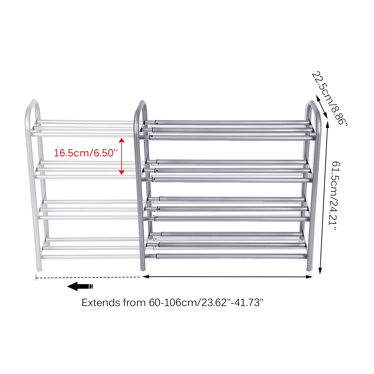 GEMITTO-Silver-Grey--4-Layers-Extendable-Shoe-Organiser-Racks-Heavy-Duty-Shoe-Stand-Storage-1546710