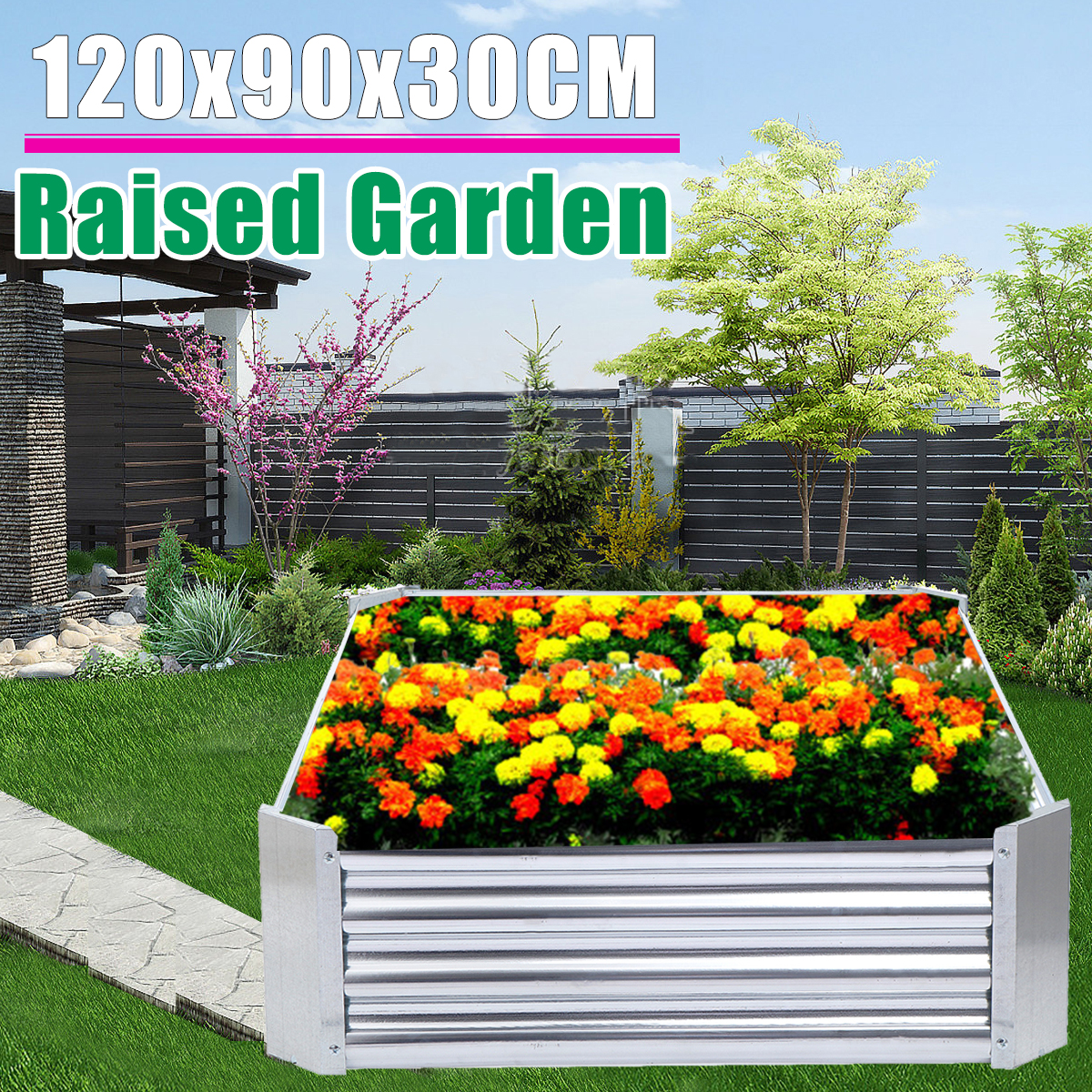 Galvanized-Sheet-Raised-Garden-Bed-Vegetables-Plant-Flower-Pot-1698713