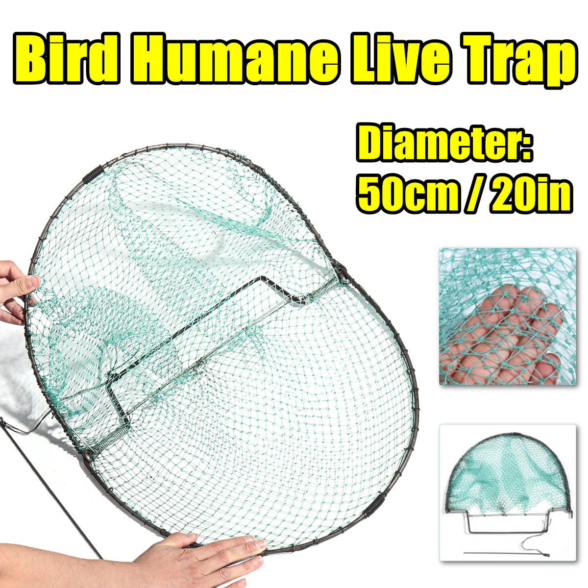 Heavy-Duty-500mm-Sparrow-Starling-Bird-Net-Humane-Live-Trap-Hunting-Supplies-1696964