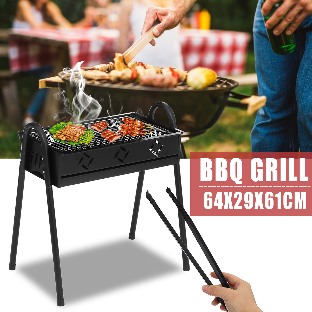 Heavy-duty-Barbecue-Oven-Campfire-Grill-Outdoor-Portable-BBQ-Grill-Square-Stove-With-Barbecue-Tongs-1714875