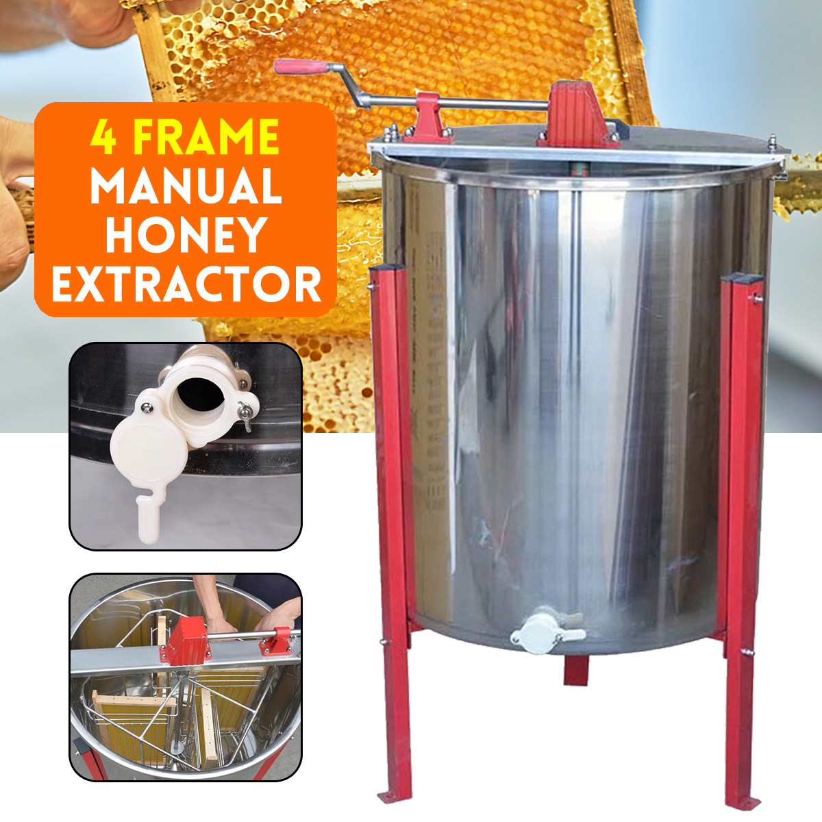 Honey-Extractor-4-Frame-Stainless-Steel-Manual-Bee-Beekeeping-Equipment-Tool-1755389