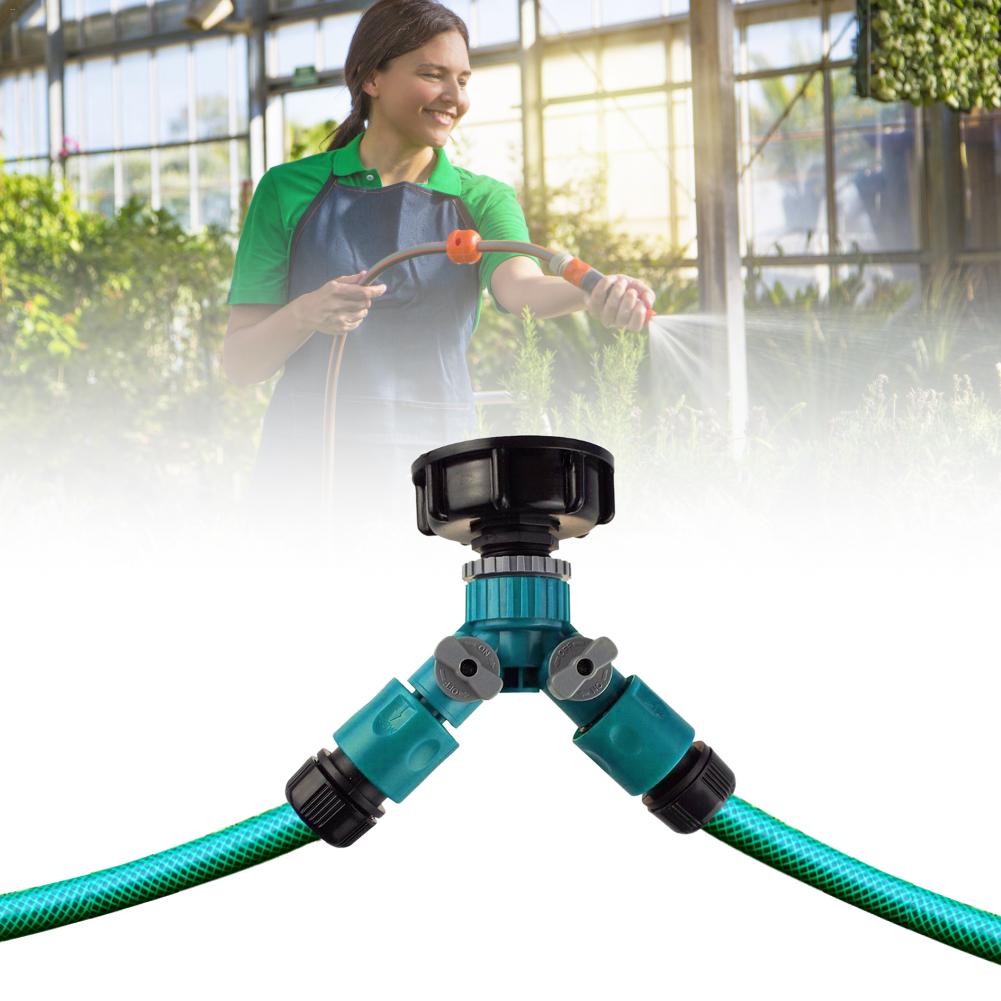 IBC-Water-Tank-Adapter-Double-Head-Small-Nozzle-Faucet-Y-type-Connector-Distribution-Garden-Plastic--1550472
