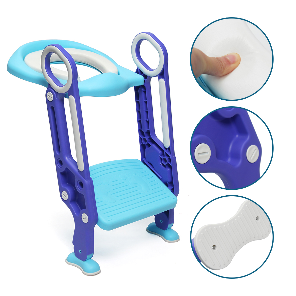 Kids-Baby-Toddler-Potty-Training-Toilet-Seat-amp-Step-Ladder-Soft-Cushion-1553353