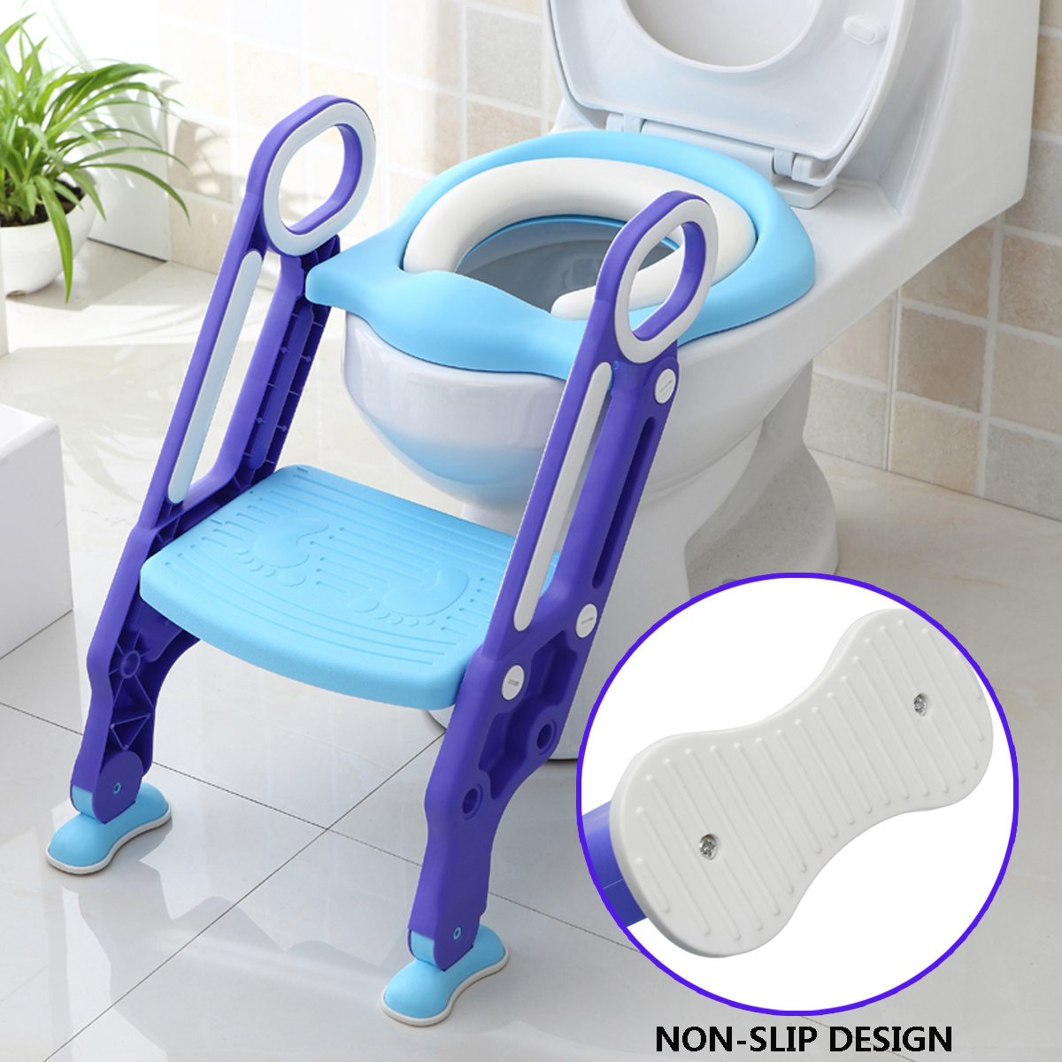 Kids-Baby-Toddler-Potty-Training-Toilet-Seat-amp-Step-Ladder-Soft-Cushion-1553353