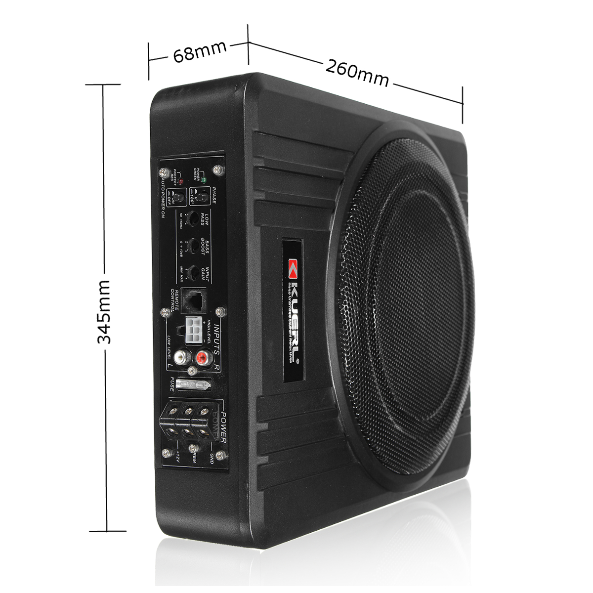 Kuerl-10-Inch-600W-Power-Under-Seat-Enclosed-Car-Subwoofer-Amplifier-Bass-Speaker-1266104