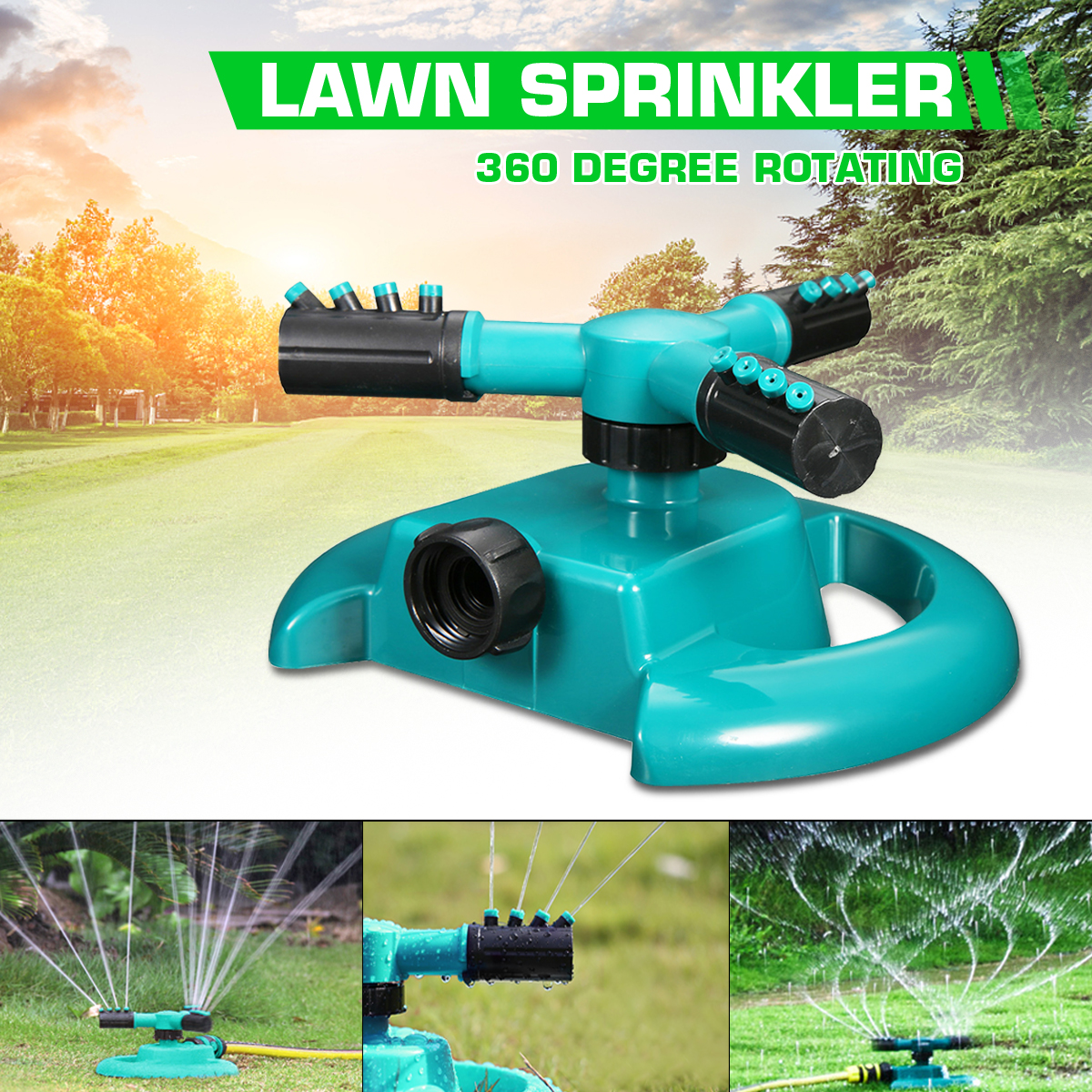 Lawn-Sprinkler-Automatic-Garden-Water-Sprinklers-Irrigation-Rotation-360deg-US-1720405