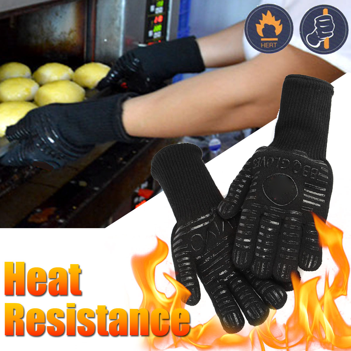 Lengthen-Insulate-Anti-skid-Glove-Heat-Resistance-Gloves-For-BBQ-Oven-Grill-Cook-Bake-1281222