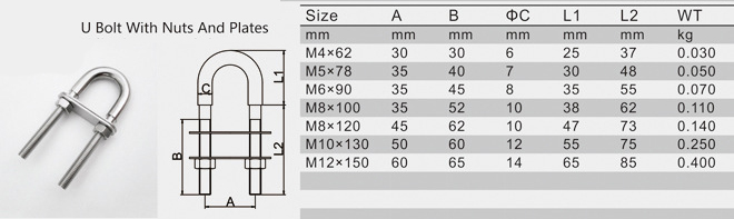 M6-304-Stainless-Steel-U-Shaped-Bolt-Thread-with-Spacer-Plate-Hex-Nut-Marine-Fastener-1202232