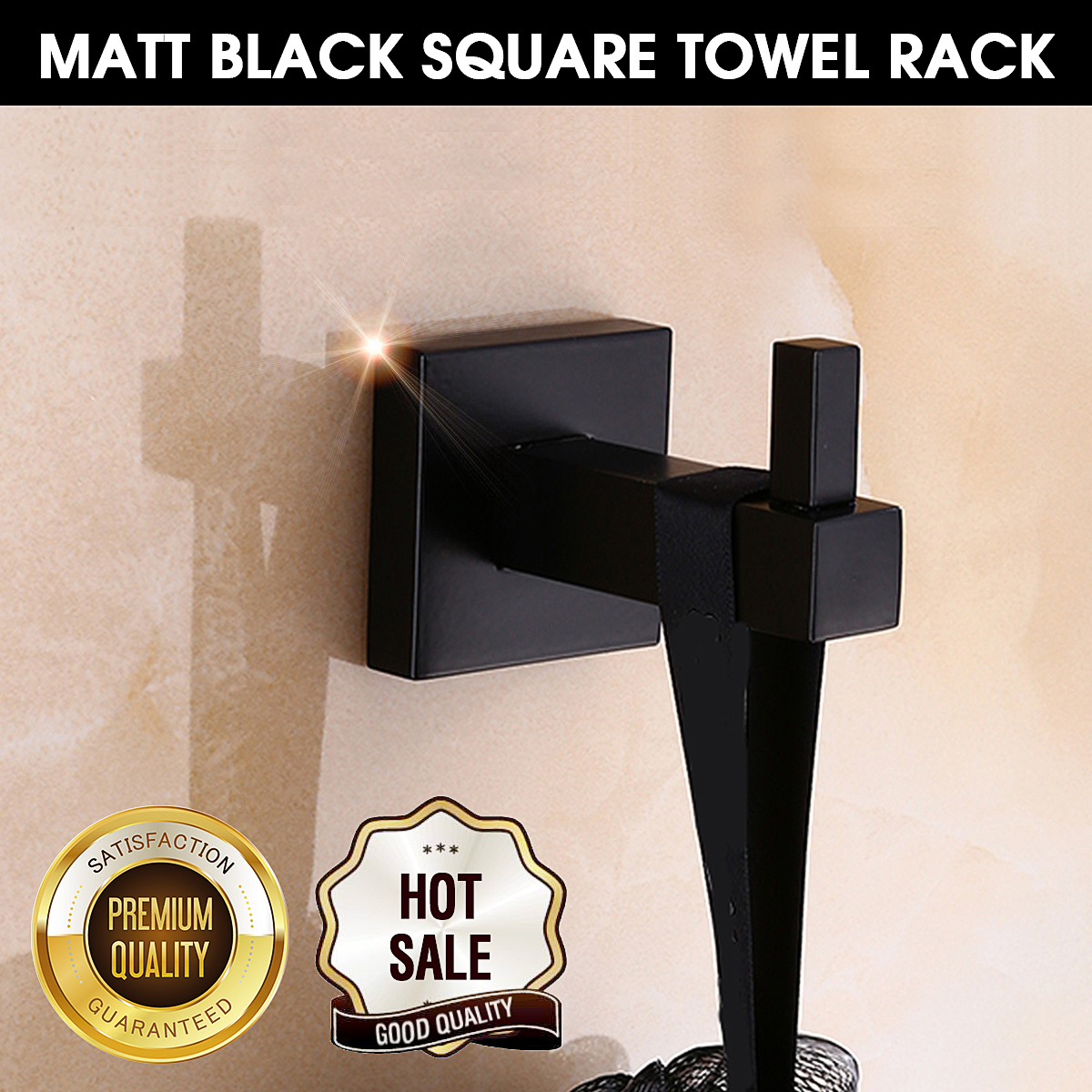 Matt-Black-Square-Towel-Rack-Rail-Tissue-Roll-Toilet-Brush-Holder-Robe-Hook-Bath-1336955