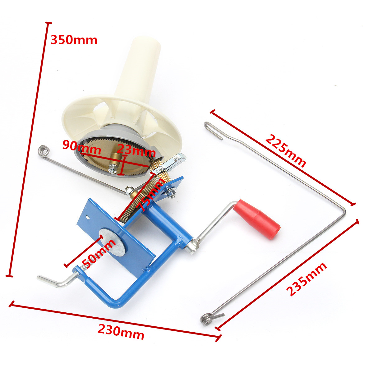 Metal-large-Yarn-Fiber-Wool-String-Ball-Winder-Hand-Operated-Needlecraft-Tool-1406662