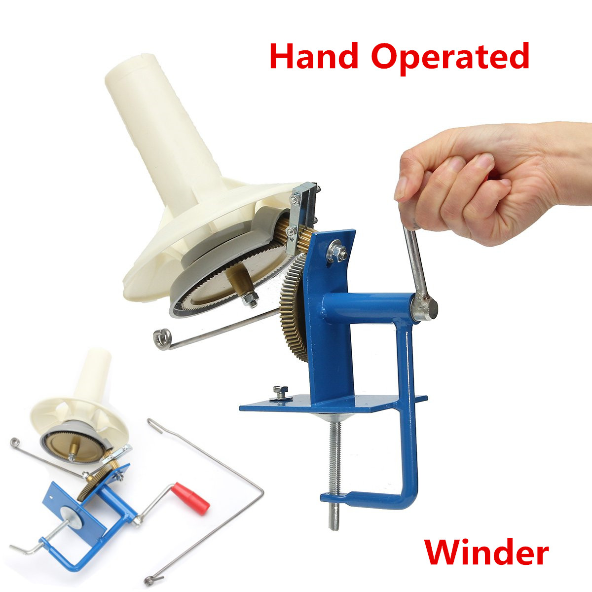 Metal-large-Yarn-Fiber-Wool-String-Ball-Winder-Hand-Operated-Needlecraft-Tool-1406662