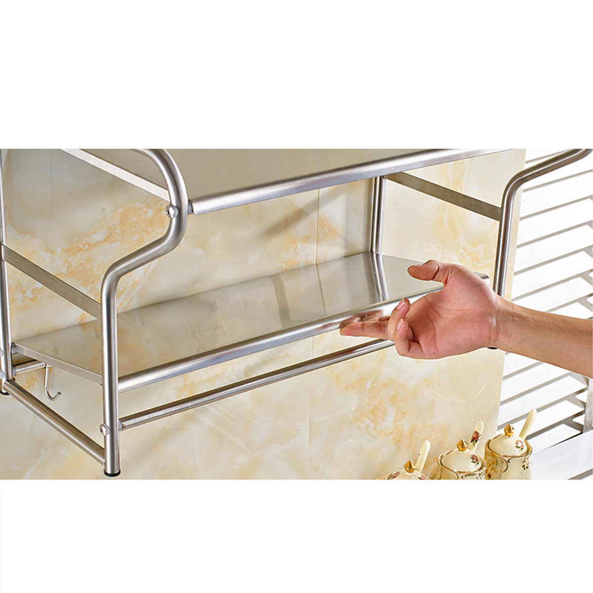Microwave-Oven-Rack-Kitchen-Stainless-Steel-Wall-Bracket-Shelf-Holder-With-Hooks-1740073