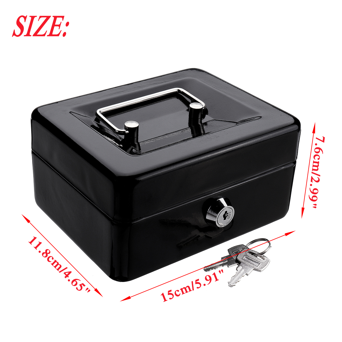 Mini-Portable-Money-Safe-Storage-Case-Black-Sturdy-Metal-With-Coin-Tray-Cash-Carry-Box-1346714