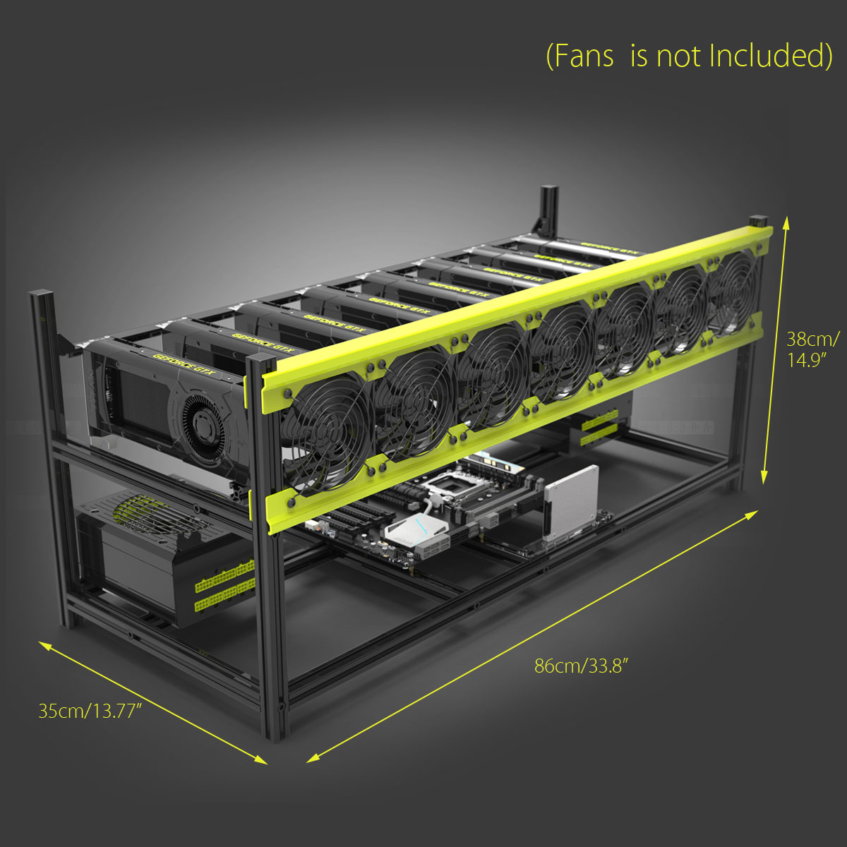 Open-Air-Mining-Miner-Frame-Stackable-Case-For-VEDDHA-V3D-8-GPU-ETH-ZEC-ZCash-1248549