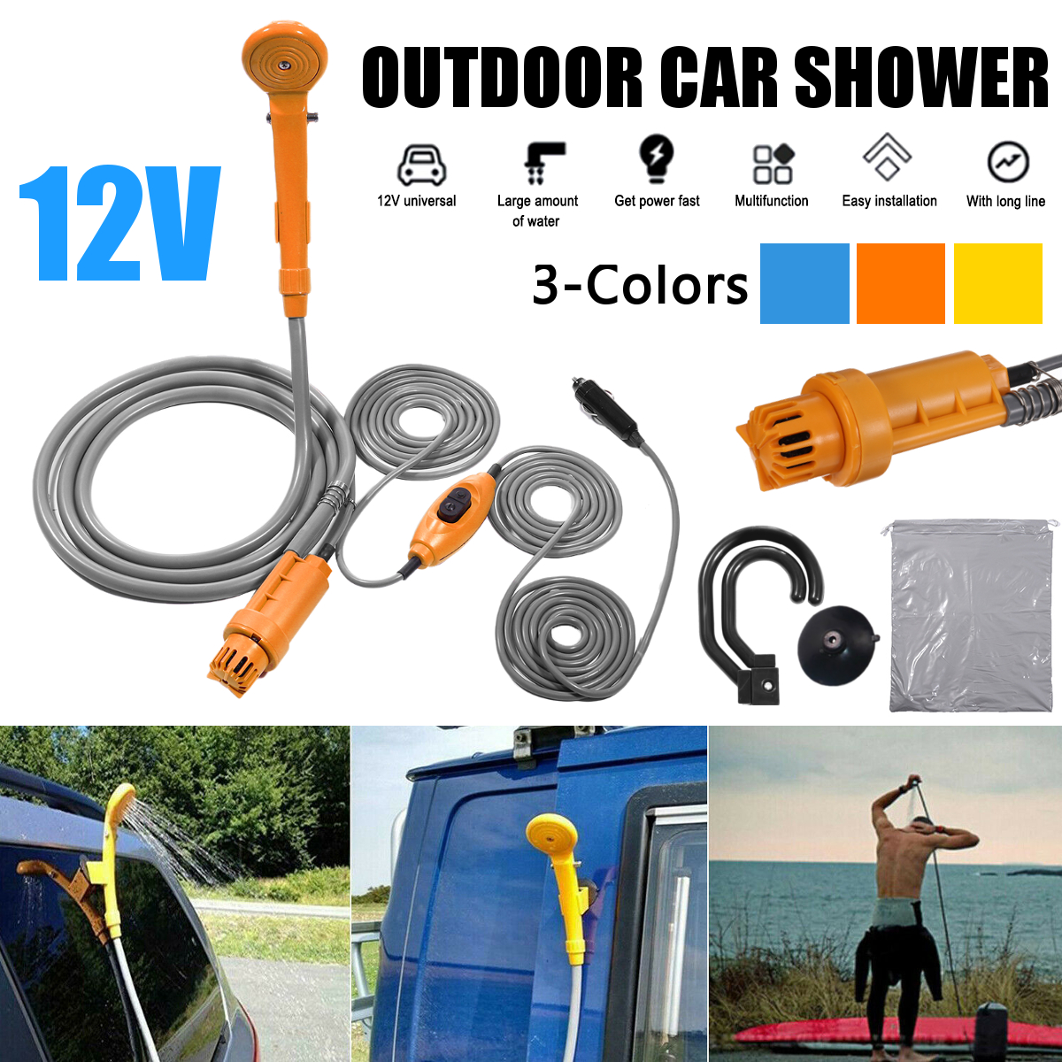 Portable-12V-Car-Water-Shower-Pump-Set-For-Travel-Trip-Camp-RV-Caravan-Boat-Kit-1761629