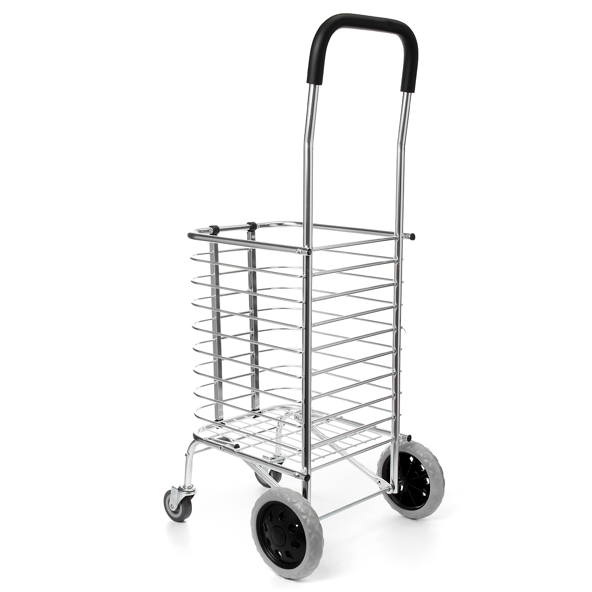 Portable-Folding-Shopping-Basket-Cart-Trolley-Trailer-Four-Wheel-Aluminum-Alloy-1736949