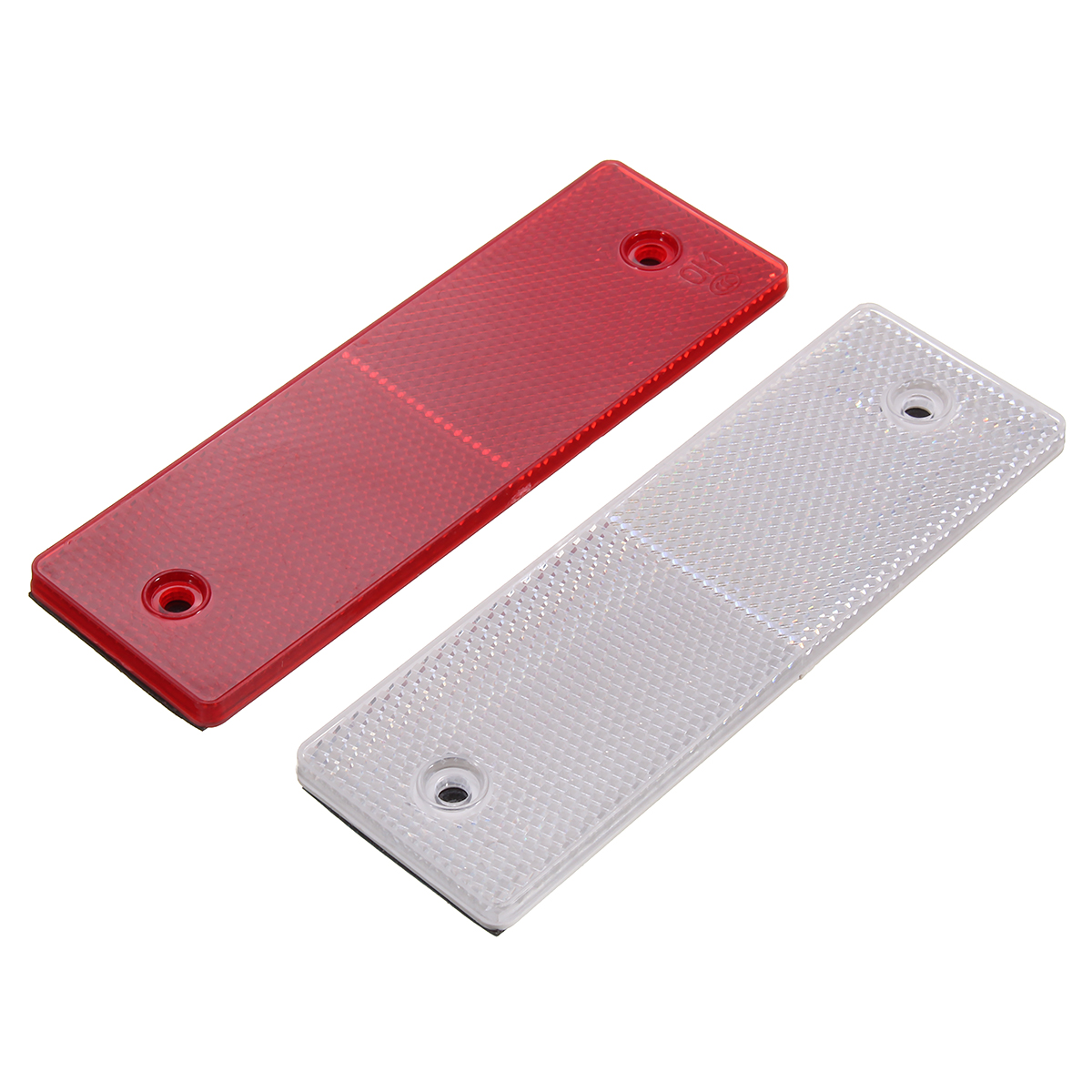 Rectangle-Side-Marker-Reflector-RedWhite-for-Trailer-Caravan-Van-Truck-Lorry-1154389