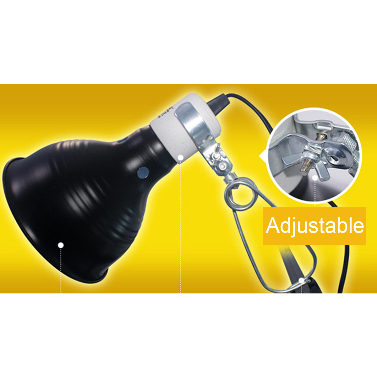 Reptile-LED-Fluorescent-Light-Base-Light-Clamp-E27-Lamp-Socket-Clip-Metal-Holder-1515711