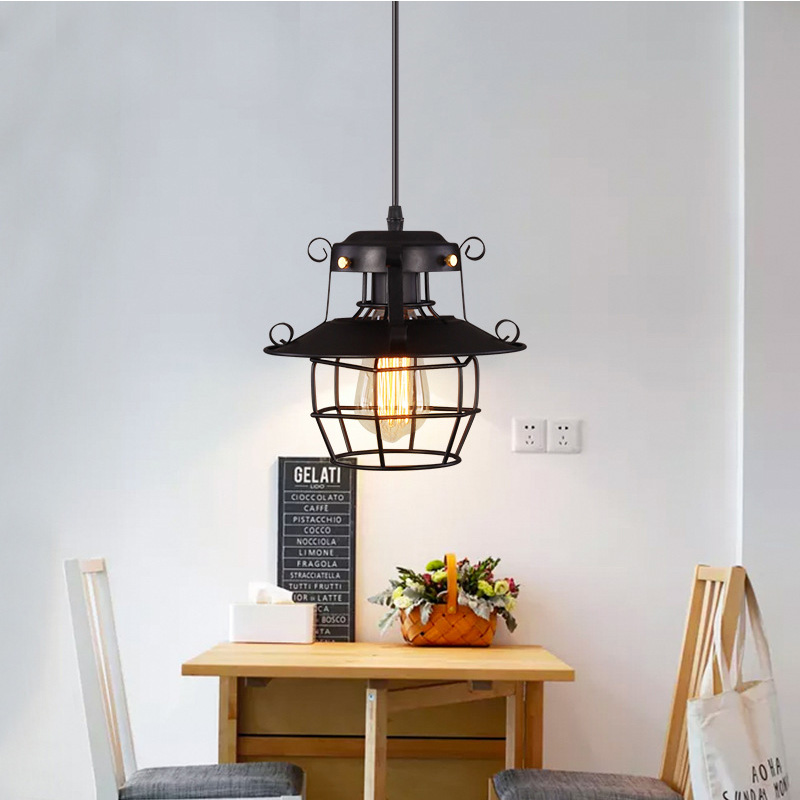 Retro-Iron-Cage-Industrial-Wire-Frame-Chandelier-Ceiling-Lamp-Shade-Lamp-Cover-1461473
