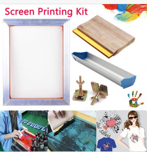 Screen-Printing-Tools-Kit-with-Aluminum-Frame-Hinge-Clamp-Emulsion-Coater-Squeegee-1284152