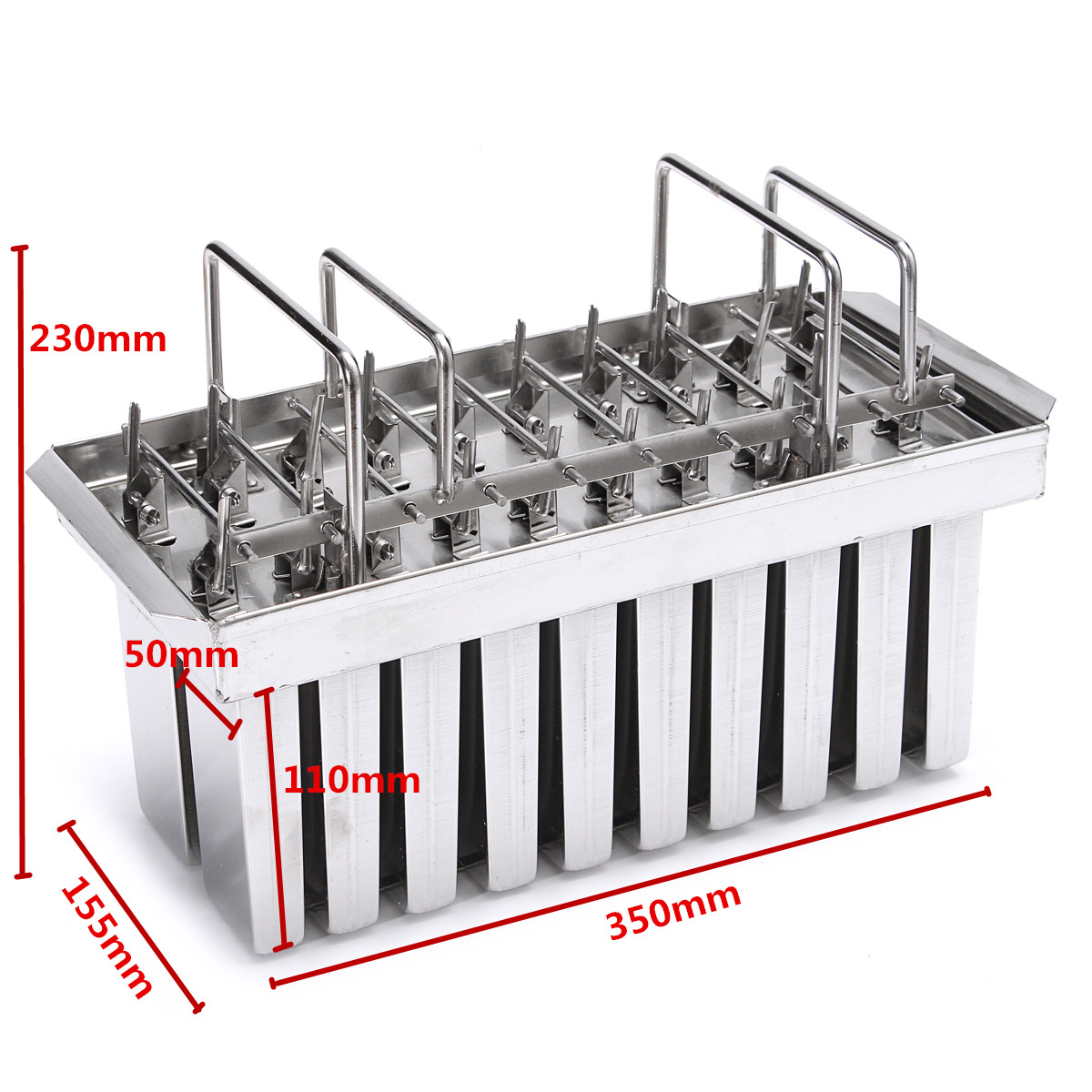 Stainless-Steel-Mould-20-Cavity-115g-Ice-Pop-Maker-Mold-Lolly-Popsicle-Square-Ice-Cream-Stick-Holder-1339666
