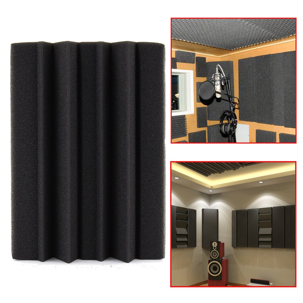 Studio-Corner-Soundproof-Foam-Acoustic-Black-Bass-Trap-Sound-absorbing-Tile-1374056