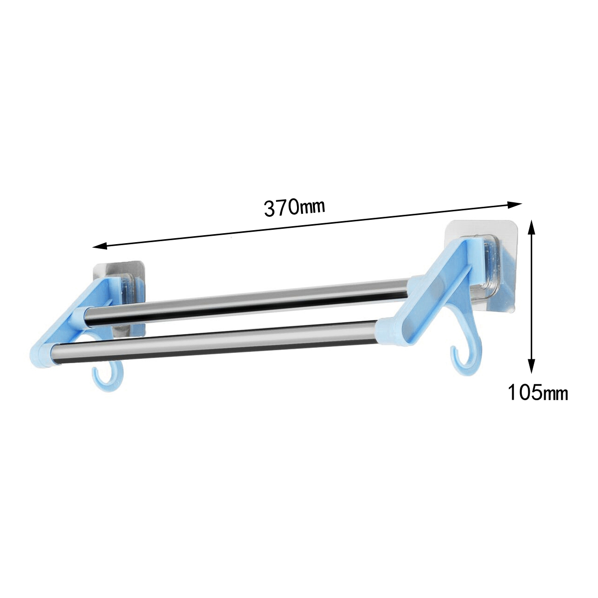 Suction-Cup-Bathroom-Kitchen-Double-Towel-Holder-Rack-Rail-Shelf-Rack-Hanger-Bar-1312699