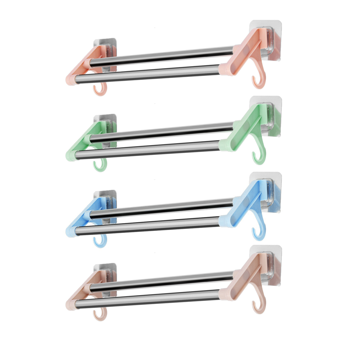 Suction-Cup-Bathroom-Kitchen-Double-Towel-Holder-Rack-Rail-Shelf-Rack-Hanger-Bar-1312699
