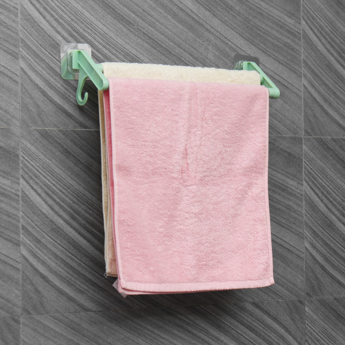 Suction-Cup-Bathroom-Kitchen-Double-Towel-Holder-Rack-Rail-Shelf-Rack-Hanger-Bar-1312699